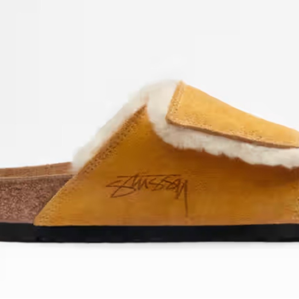 Stussy Camel Shearling x Birkenstock  Slides